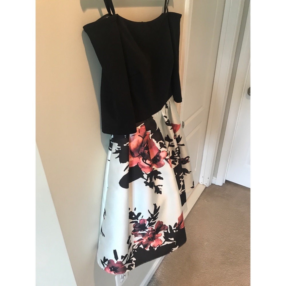 NWT Betsy &Adam Off-The-Shoulder Fit & Flare Dress - Picture 4 of 7